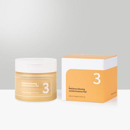 Numbuzin -  No.3 Radiance Glowing Jumbo Essence Pad 70Pads 150 ml